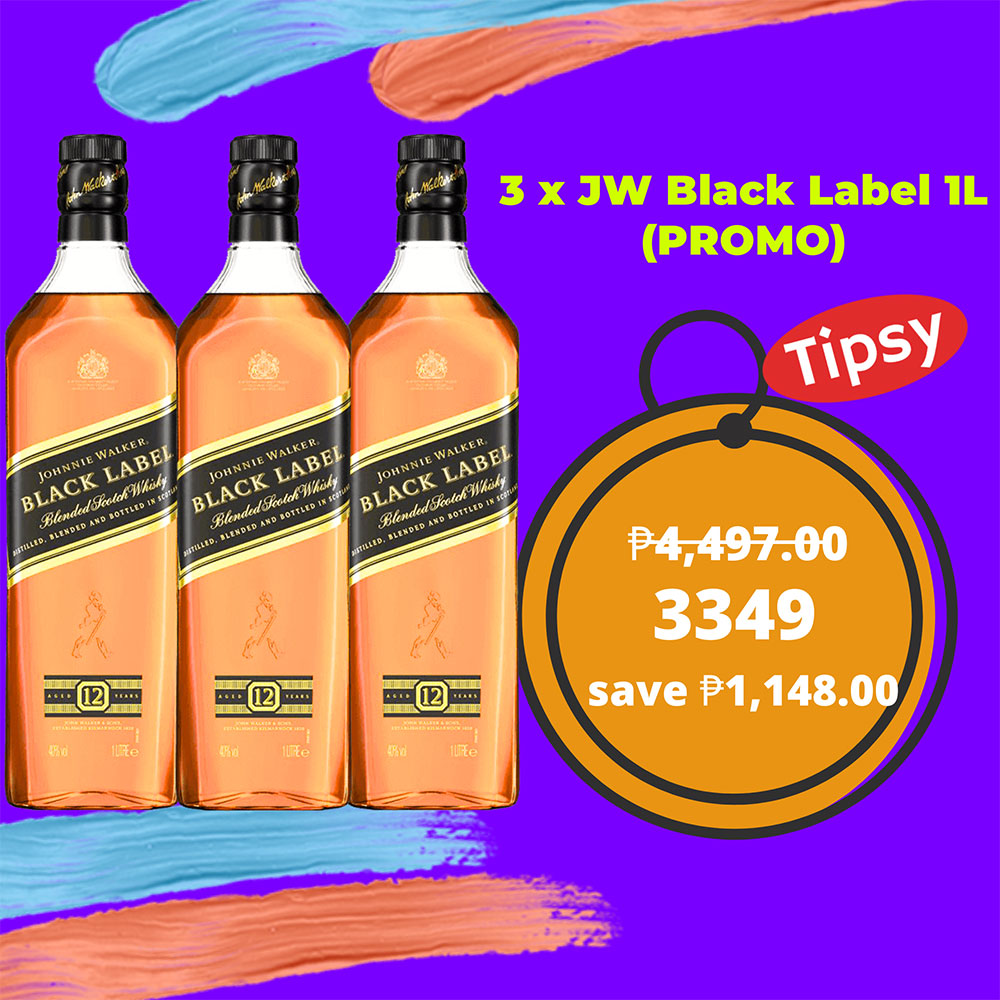 3 x Johnnie Walker Black Label 1L (PROMO)