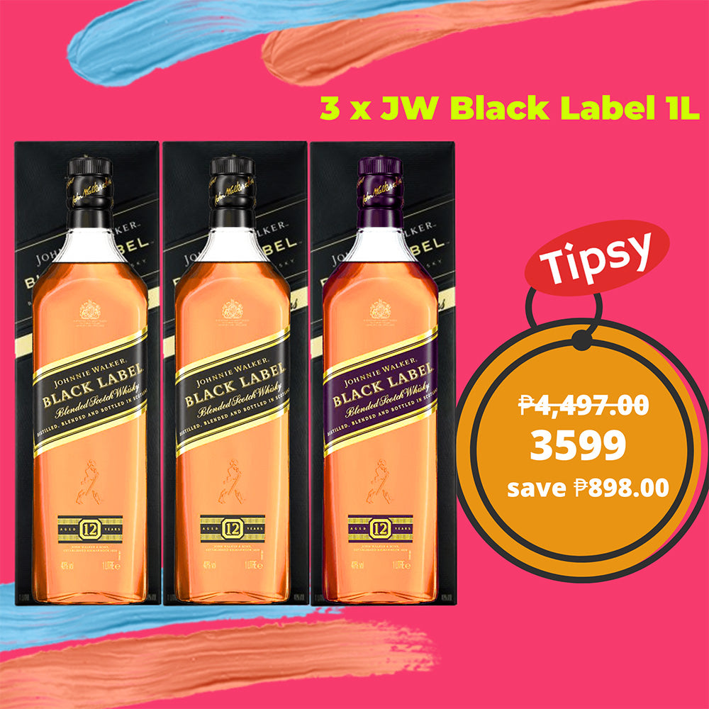 3 x Johnnie Walker Black Label 1L