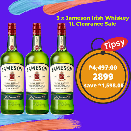 Buy 3 x Jameson Irish Whiskey 1L at a Very Affordable Price in the Philippines