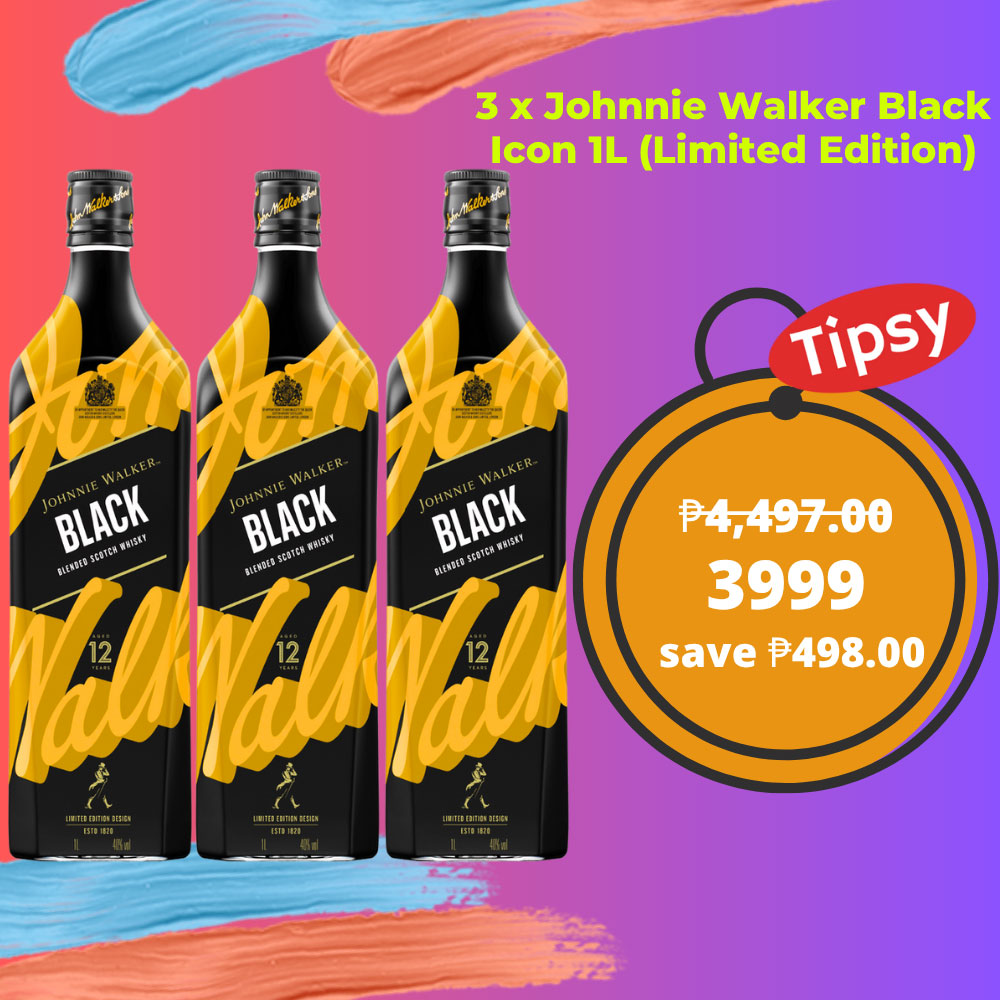 Buy 3 x Johnnie Walker Black Label Icon 1L at a Very Affordable Price in the Philippines