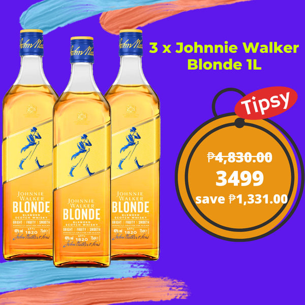 3 x Johnnie Walker Blonde 1L Price Philippines