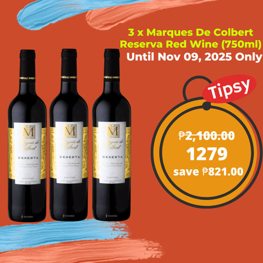 3 x Marques De Colbert Reserva Red Wine (750ml) Price Philippines