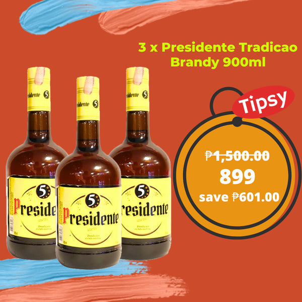 3 x Presidente Tradicao Brandy 900ml Price Philippines