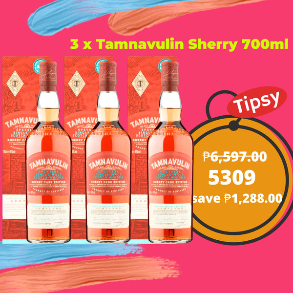 3 x Tamnavulin Sherry Cask Edition Speyside Single Malt Scotch Whisky 700ml Price Philippines