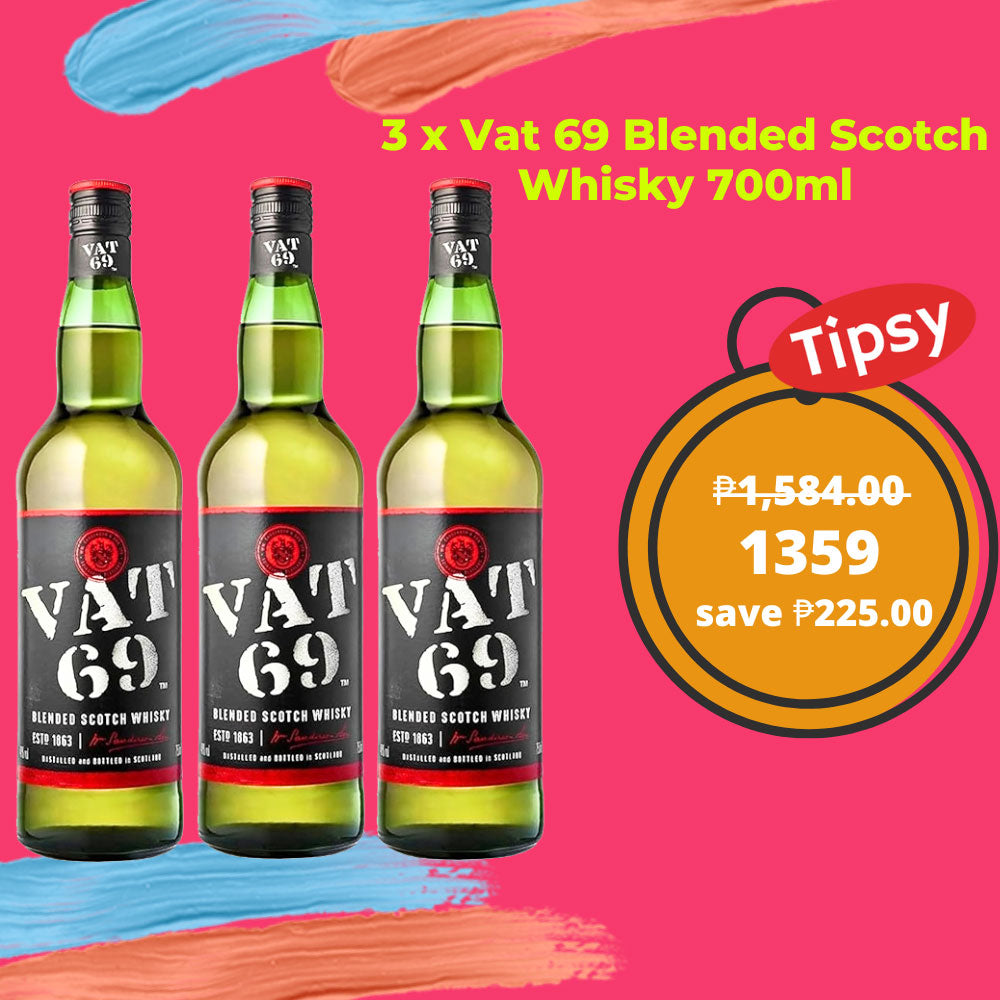 3 x Vat 69 Blended Scotch Whisky 700ml Price Philippines
