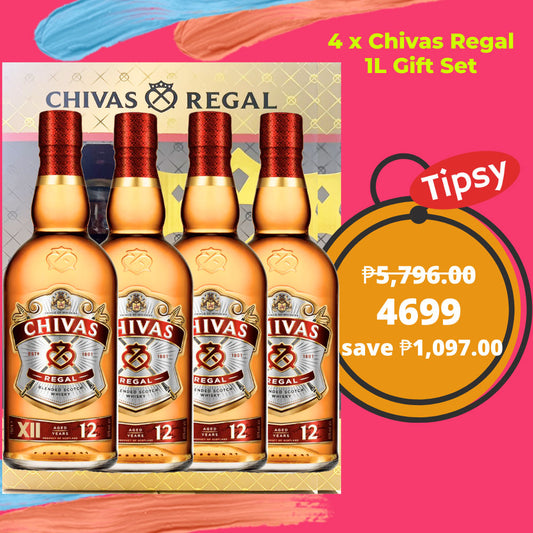4 x Chivas Regal 1L Gift Set Price PH