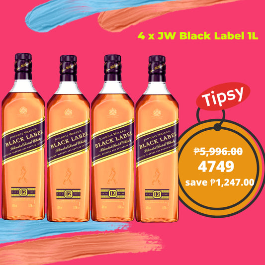 4 x Johnnie Walker Black Label 1L Price Philippines