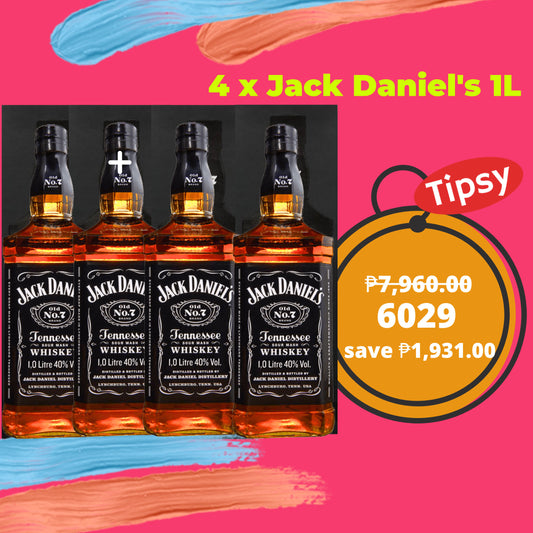 4 x Jack Daniel's 1L 40% ABV Price Philippines