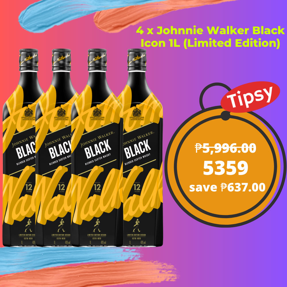 4 x Johnnie Walker Black Label 1L Icon Price PH