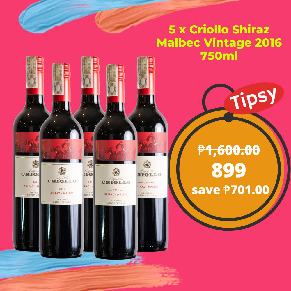 5 x Criollo Shiraz Malbec Vintage 2016 750ml Price Philippines