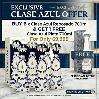 6 x Clase Azul Reposado 700ml + Free Clase Azul Plata 700ml Price Philippines