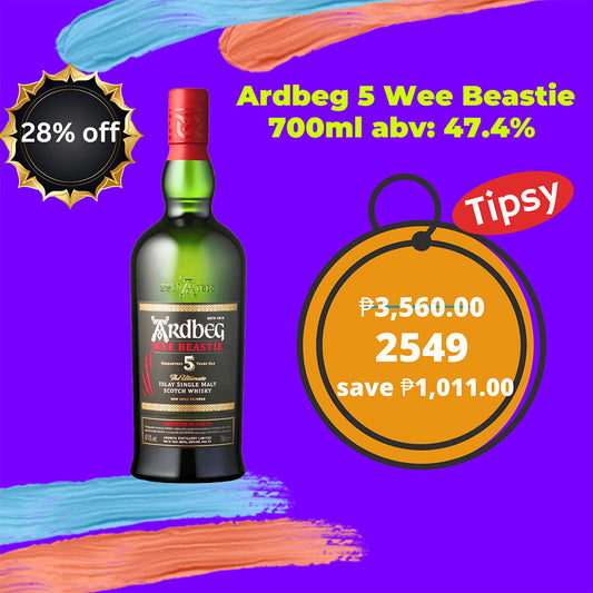 Buy Ardbeg 5 Wee Beastie 700ml abv: 47.4% Single Malt Whisky at a Very Affordable Price in the Philippines