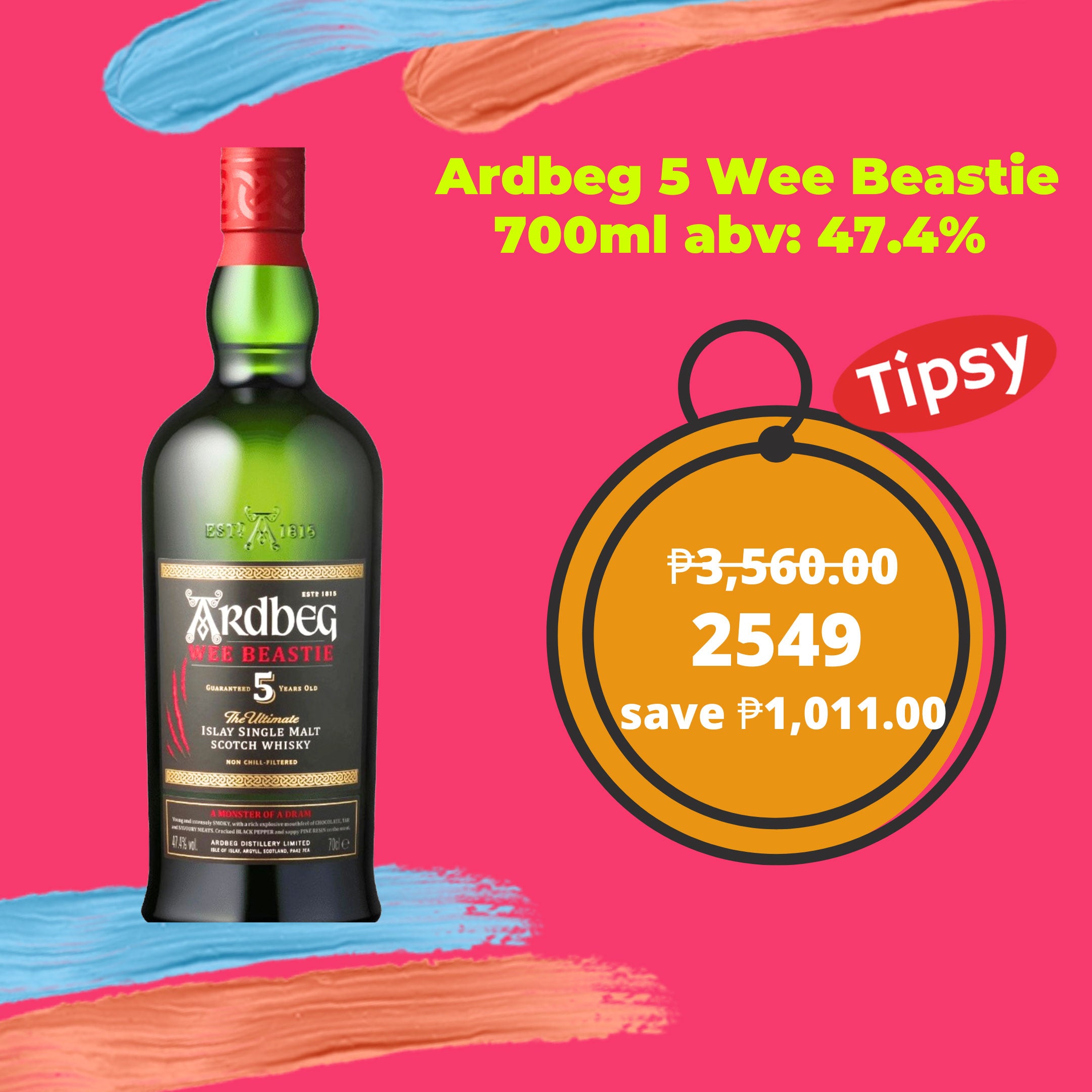 Buy Ardbeg 5 Wee Beastie 700ml abv: 47.4% Single Malt Whisky at a