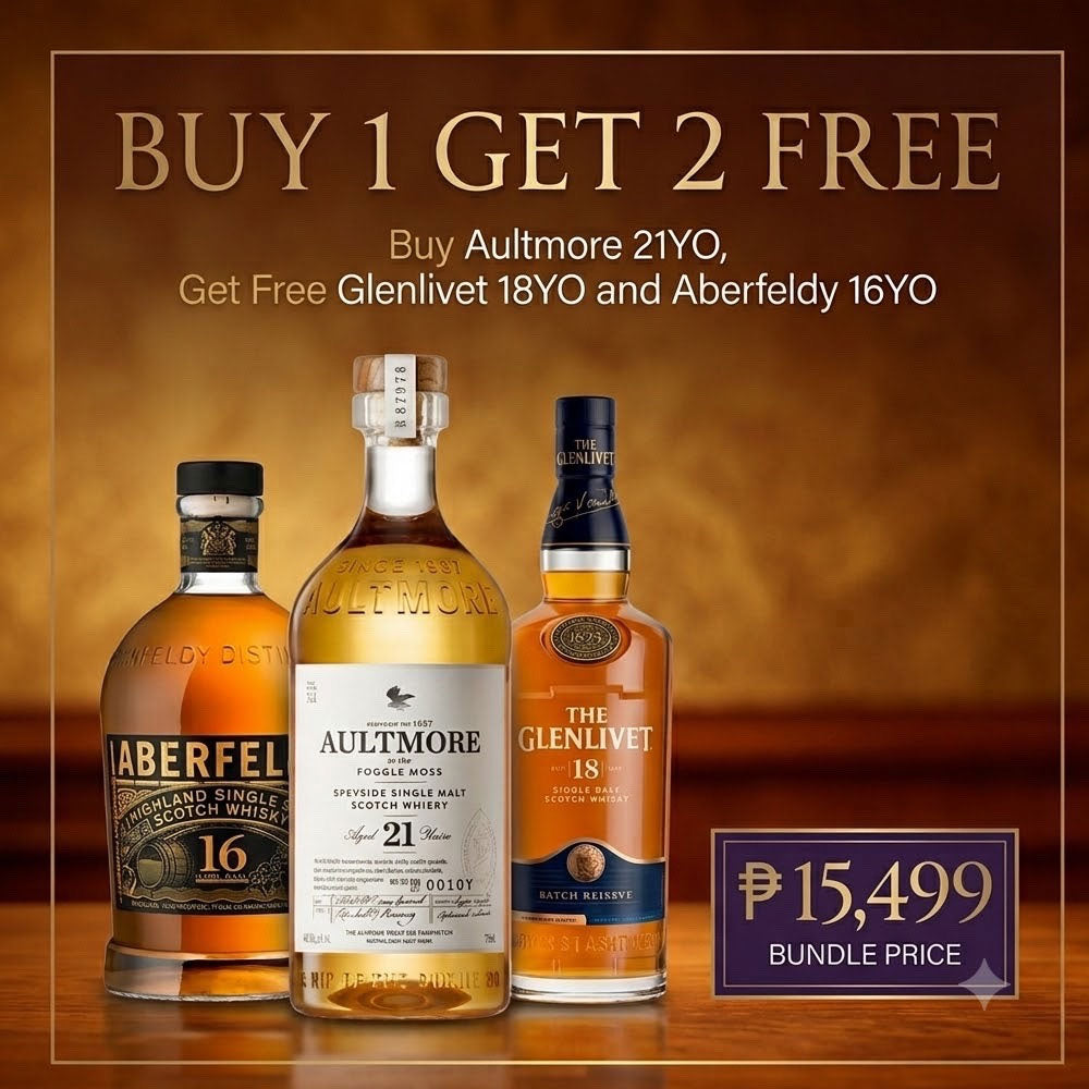 Aultmore 21 Year Old Single Malt Whisky 700ml, Aberfeldy 16 Year Old Single Malt Scotch Whisky 700ml, The Glenlivet 18 Year Old Single Malt Whisky 700ml Price PH