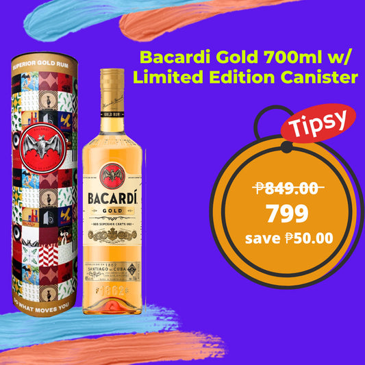 Bacardi Gold 700ml w/ Limited Edition Canister