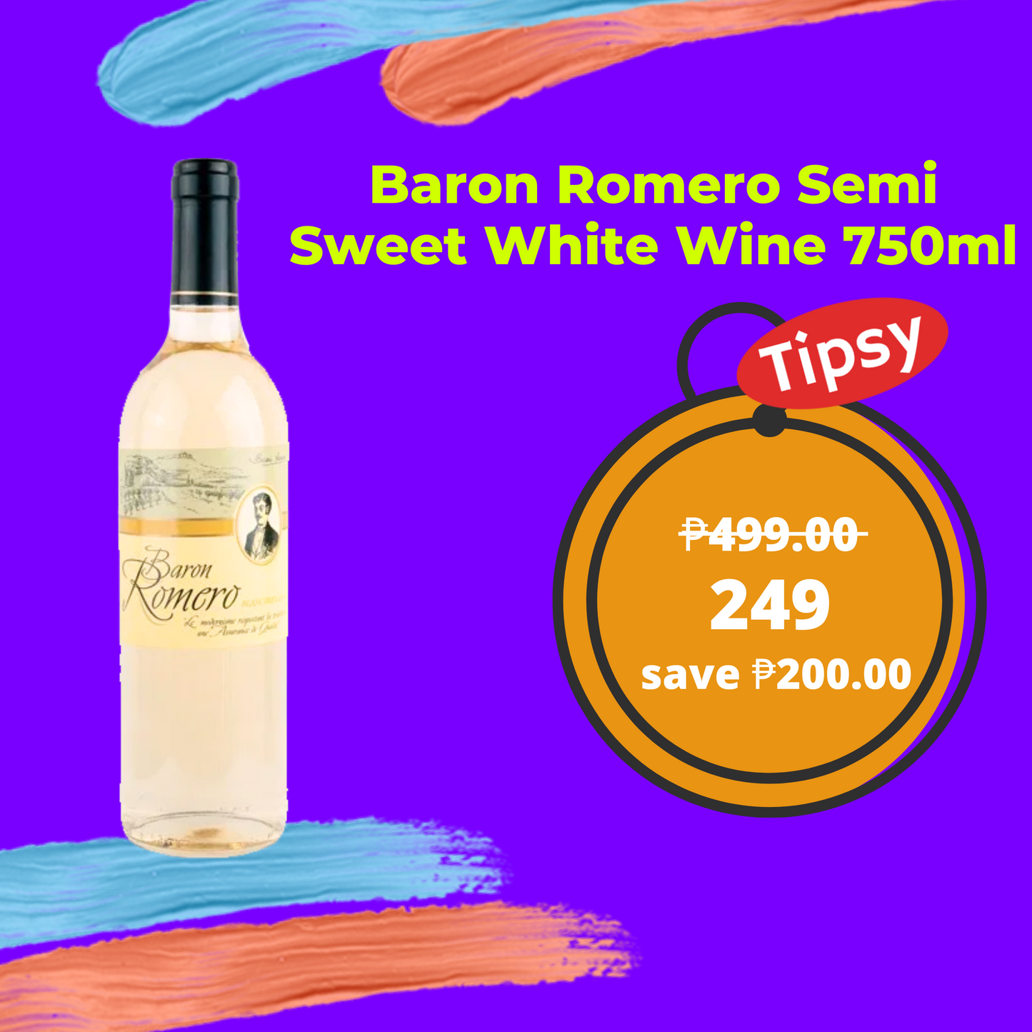 Buy Baron Romero Semi Sweet White Wine 750ml at a Very Affordable Price in the Philippines