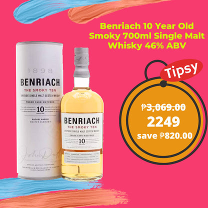 Benriach 10 Year Old Smoky 700ml Single Malt Whisky 46% ABV Price Philippines