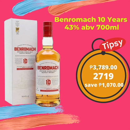 Buy Benromach 10 Years Old 43% abv 700ml Single Malt Whisky at a Very Affordable Price in the Philippines