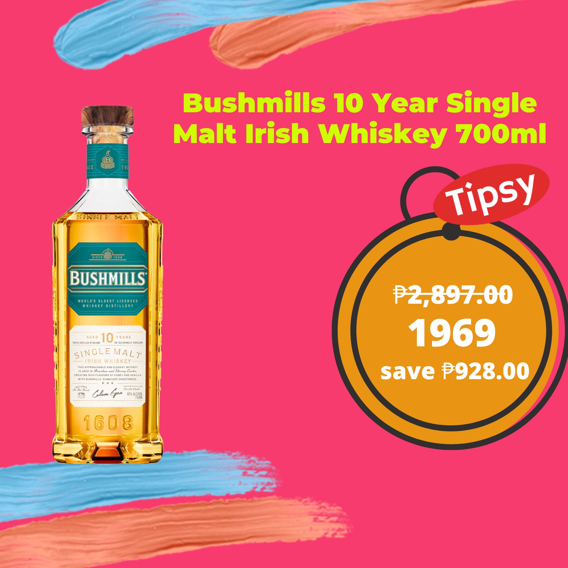 Bushmills 10 Year Single Malt Irish Whiskey 700ml Price Philippines