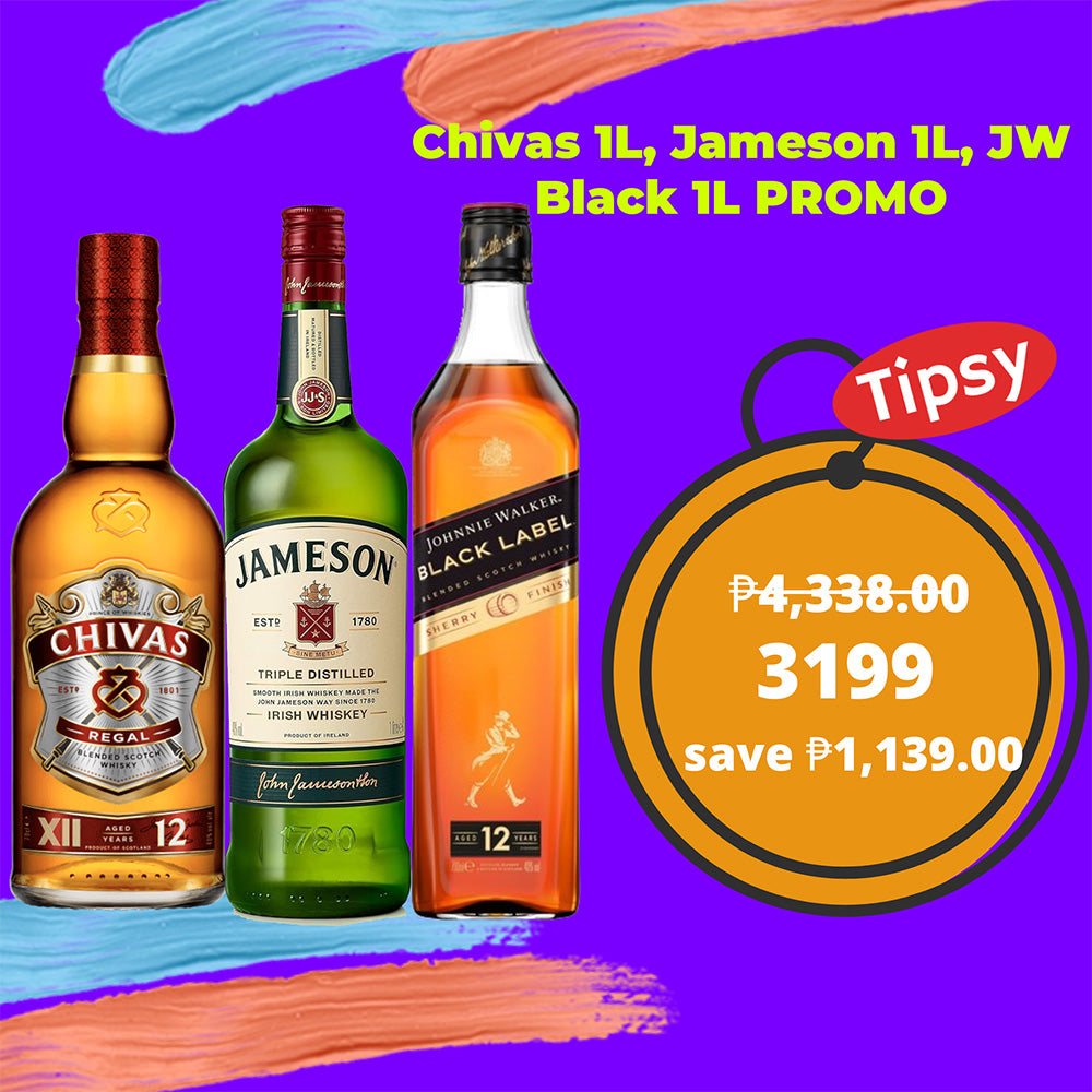 Chivas Regal 1L, Jameson 1L, Johnnie Walker Black Label 1L (Promo)