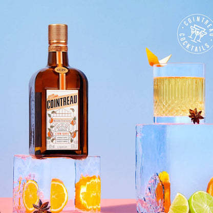 Cointreau is a brand of triple sec from France. It is a component of several well-known cocktails such as the Cosmopolitan.
