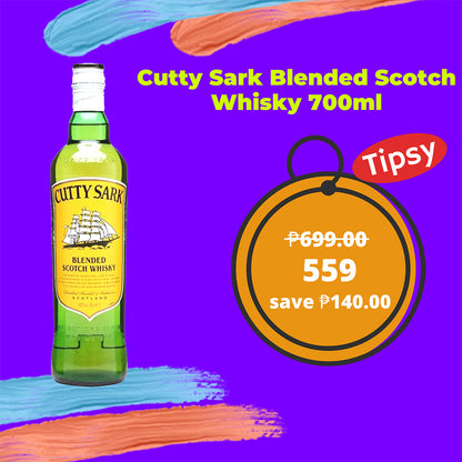 Buy Cutty Sark Blended Scotch Whisky 700ml PROMO at a Very Affordable Price in the Philippines