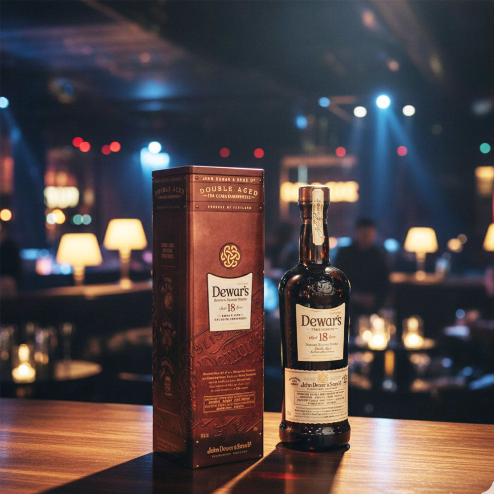Dewar's 18 Year Old Scotch Whisky is carefully prepared by putting the whisky back into the cask to mature a second time after blending (double-aging).