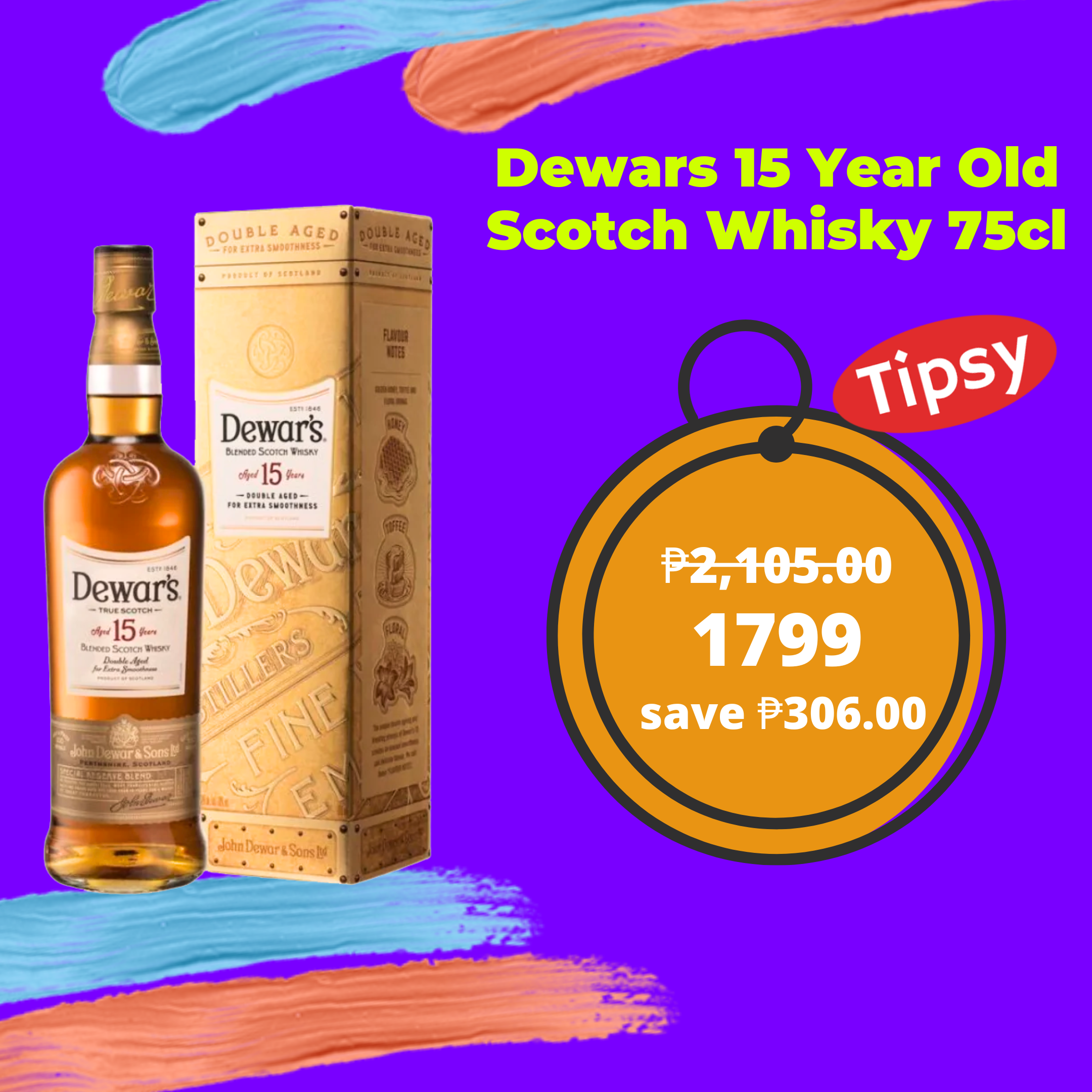Dewar's 15 Year Old Blended Scotch Whisky 750ml