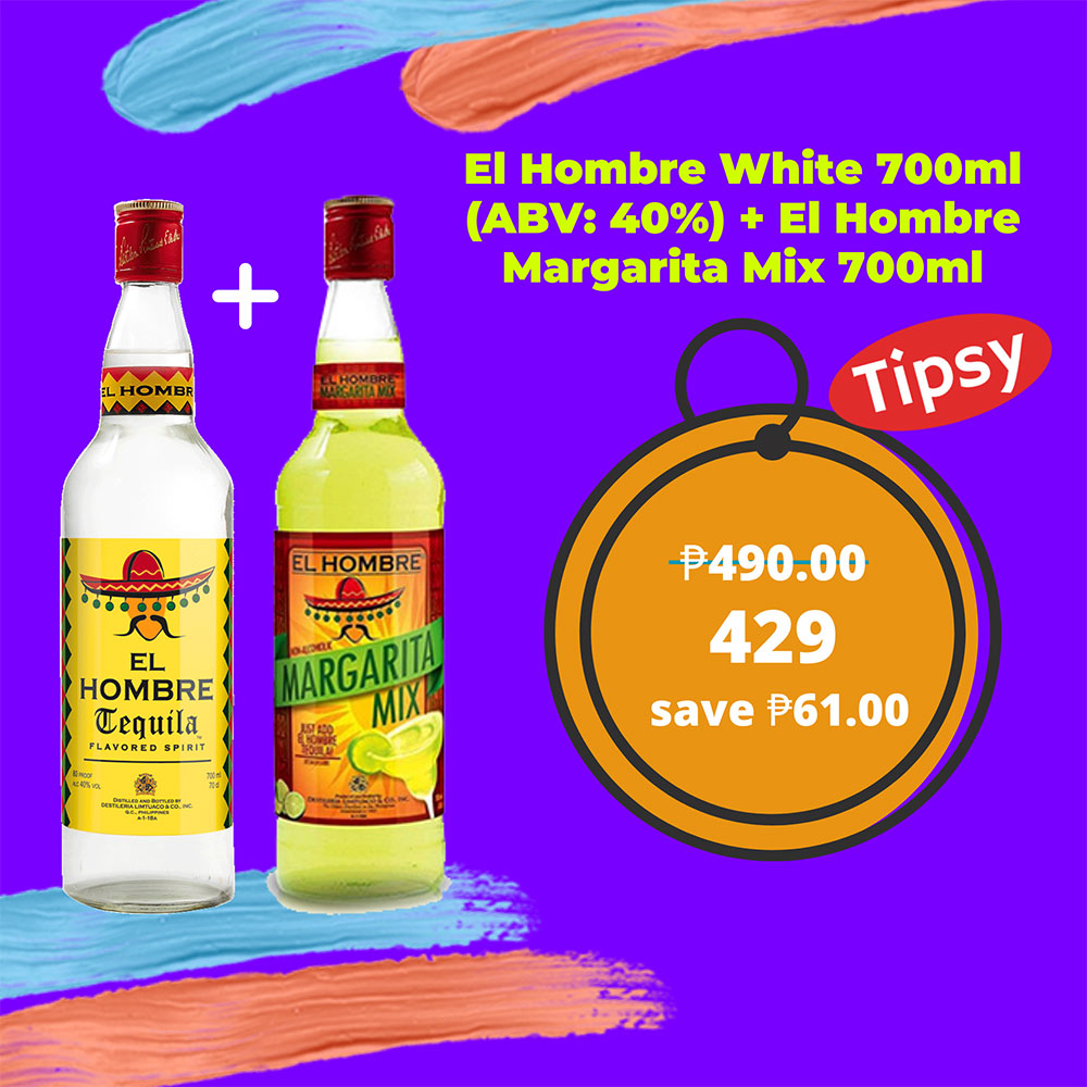 El Hombre White 700ml (ABV: 40%) + El Hombre Margarita Mix 700ml
