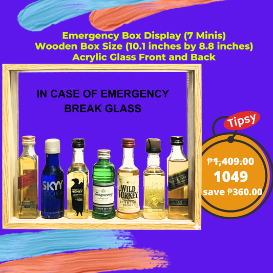Emergency Box Display (7 Minis) Wooden Box Size (10.1 inches by 8.8 inches) Acrylic Glass Front and Back Price Philippines