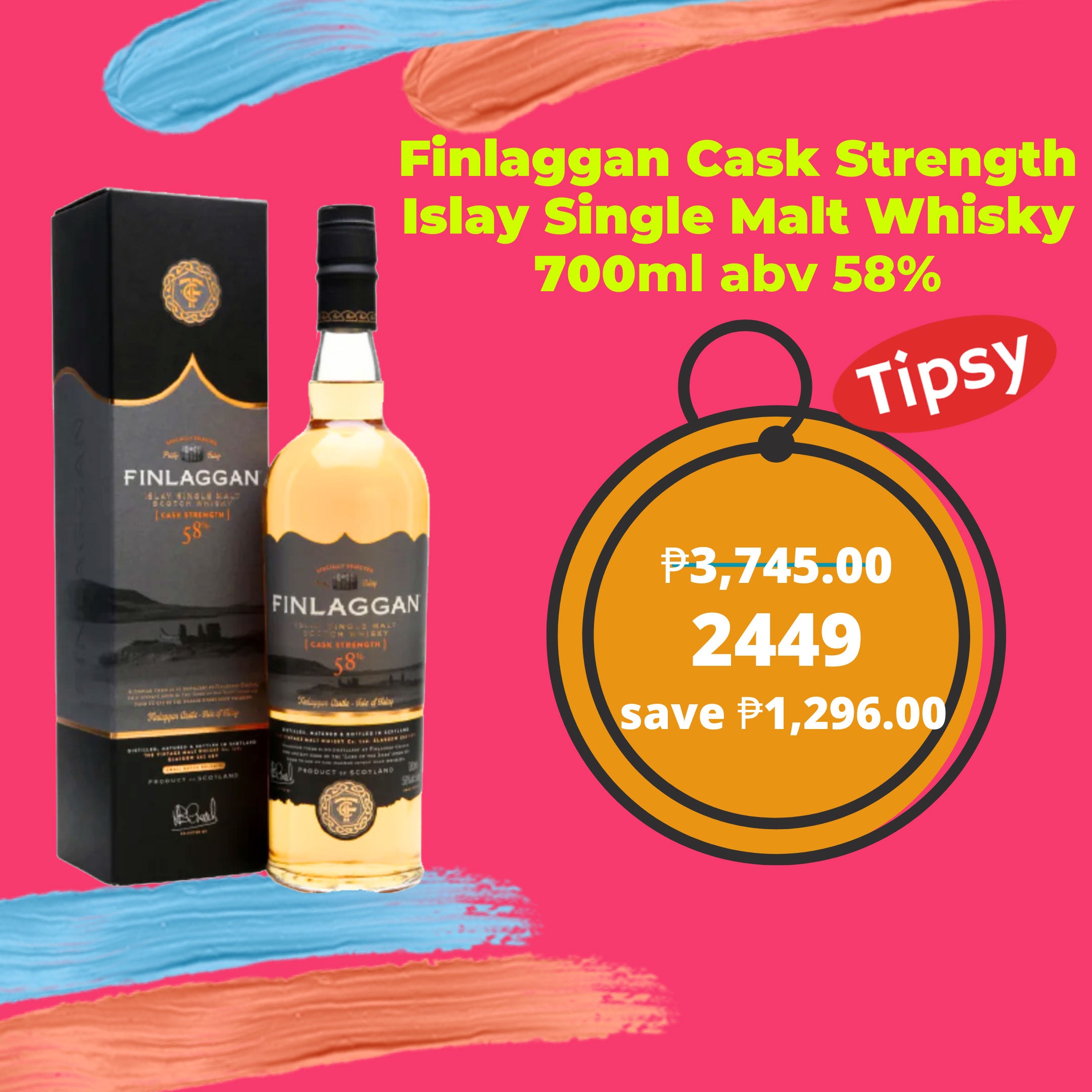 Buy Finlaggan Cask Strength Islay Single Malt Whisky 700ml abv 58