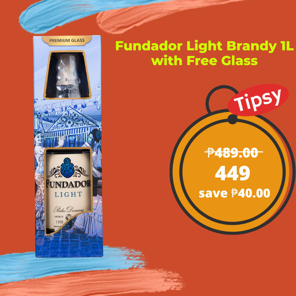Fundador Light Brandy 1L with Free Glass Price Philippines