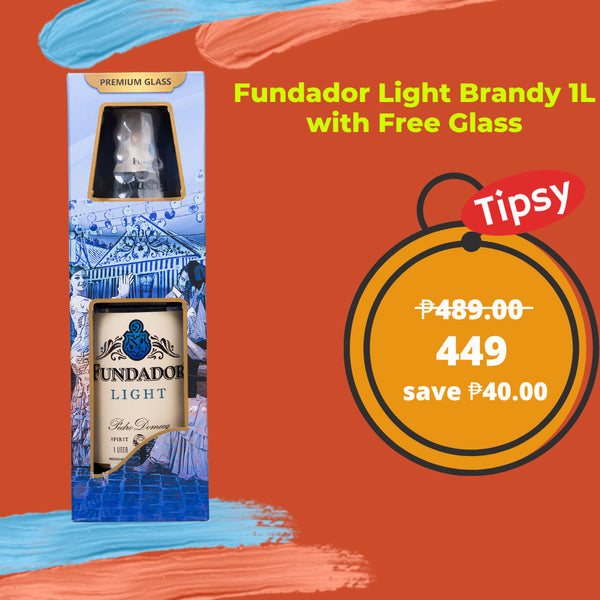 Fundador Light Brandy 1L with Free Glass Price Philippines