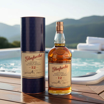 Glenfarclas 12 Years Old is a classic Highland single malt Scotch whisky that impresses with its balanced blend of fruitiness and spice.