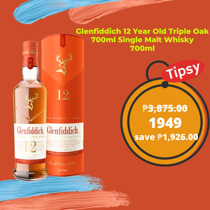 Glenfiddich 12 Year Old Triple Oak Single Malt 700ml (40% ABV) Price Philippines
