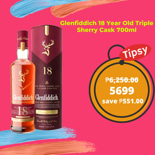 Buy Glenfiddich 18 Year Old Triple Sherry Cask 700ml Single Malt Whisky at a Very Affordable Price in the Philippines