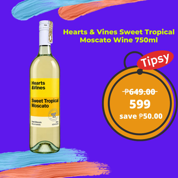 Hearts & Vines Sweet Tropical Moscato Wine 750ml Price Philippines
