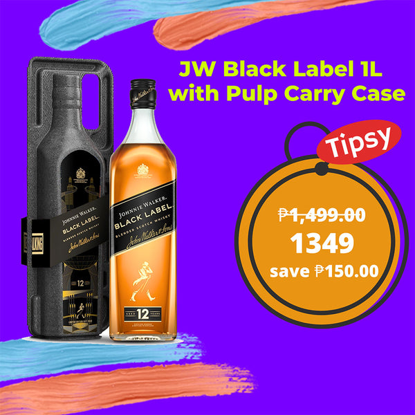Johnnie Walker Black Label with Pulp Carry Case Whisky 1L
