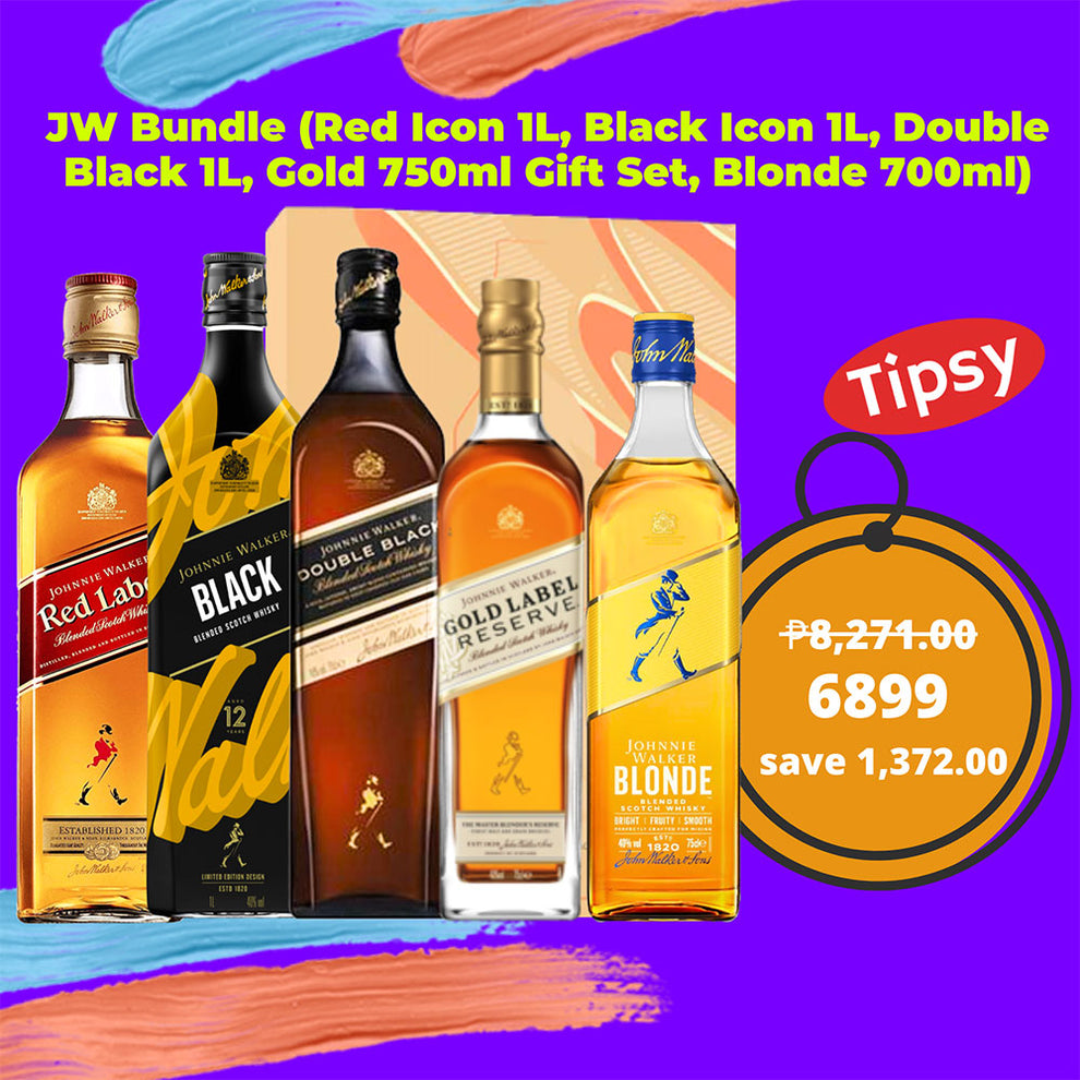 Johnnie Walker Bundle (JW Red Icon 1L, JW Black Icon 1L, JW Double Bla ...