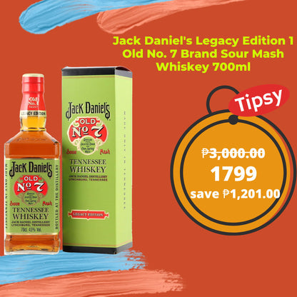 Jack Daniel's Legacy Edition 1 Old No. 7 Brand Sour Mash Whiskey 700ml 43% ABV Price Philippines