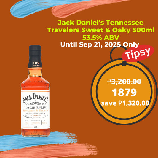 Jack Daniel's Tennessee Travelers Sweet & Oaky 500ml 53.5% ABV Price Philippines
