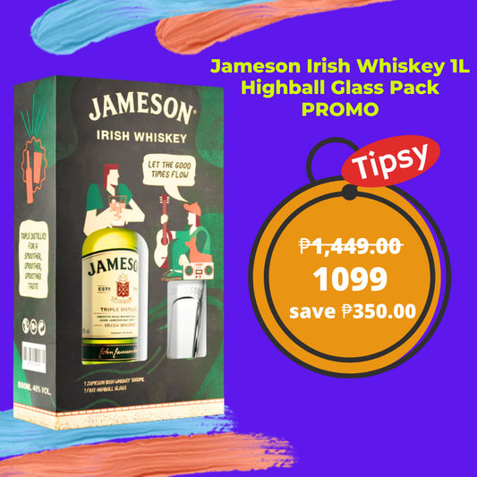 Buy Jameson Irish Whiskey 1L Highball Glass Pack PROMO at a Very Affordable Price in the Philippines