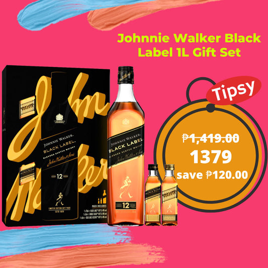 Buy Johnnie Walker Black Label Whisky 1L & Miniatures Gift Pack at a Very Affordable Price in the Philippines