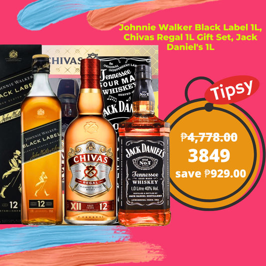 Johnnie Walker Black Label 1L, Chivas Regal 1L Gift Set, Jack Daniel's 1L Price Philippines
