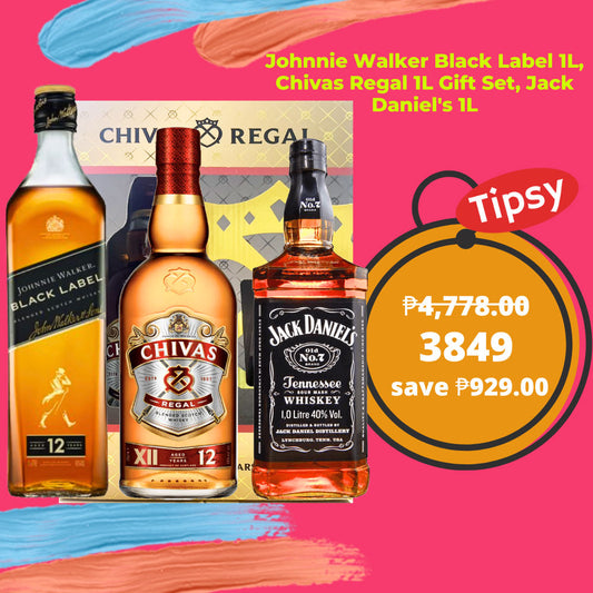 Johnnie Walker Black Label 1L, Chivas Regal 1L Gift Set, Jack Daniel's 1L Price Philippines