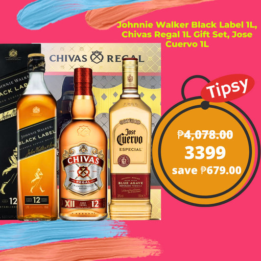 Johnnie Walker Black Label 1L, Chivas Regal 12 Year Old 1L Gift Set, Jose Cuervo Gold Tequila 1L 40% ABV Price PH