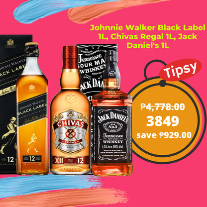 Johnnie Walker Black Label 1L, Chivas Regal 1L, Jack Daniel's 1L with Box Price Philippines