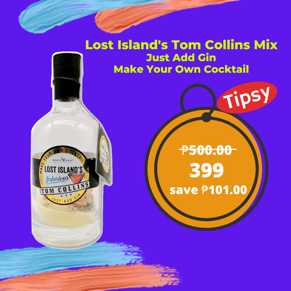 Lost Island's Tom Collins Mix Just Add Gin Make Your Own Cocktail