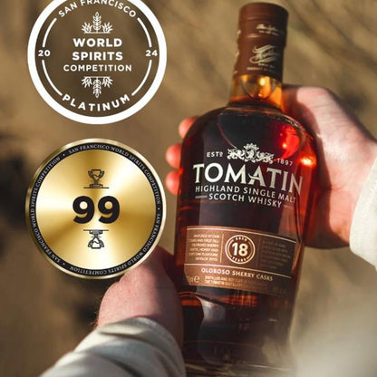 Our Tomatin 18 Year Old was one of a handful of whiskies to receive a Platinum award at the 2024 San Francisco World Spirits Competition.