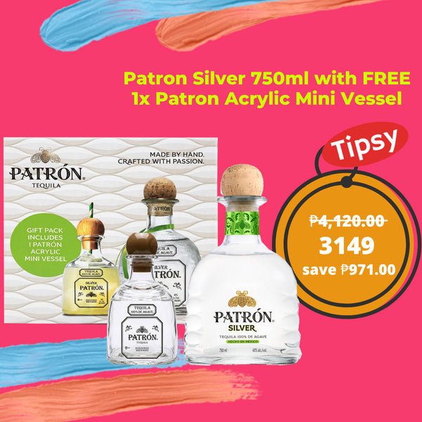 Patron Silver Tequila with Free 1 x Patron Acrylic Mini Vessel 750ml Price Philippines